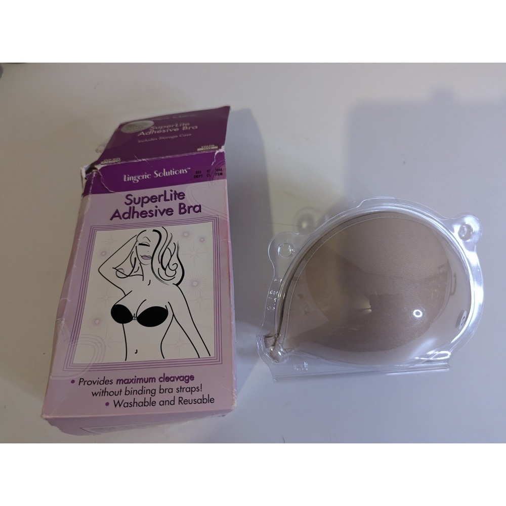 Lingerie solutions Superlite Adhesive Bra‎ nude D cup reusable no bra straps